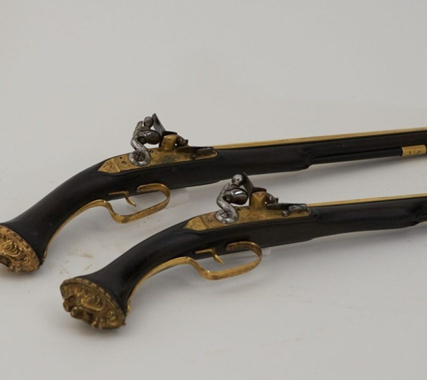 Felix Werder (1591–1673), Steinschloss-Pistolenpaar, 1655–1660, 51.5 × 11 × 4.5 cm, Inv. 14043, Stiftung für Kunst, Kultur und Geschichte, Winterthur, © Foto: SKKG 2020, CC0 1.0